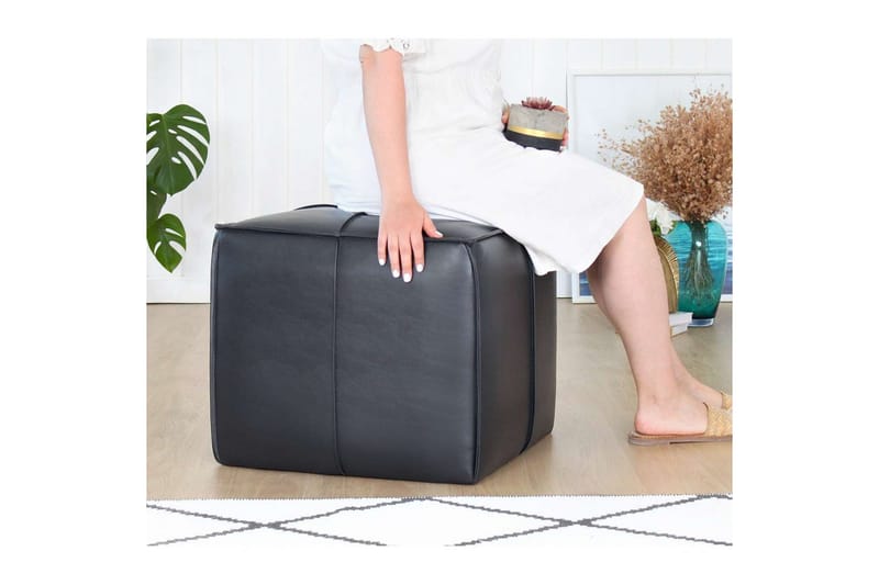 Edrin Sækkestol Utomhus 52 cm - Sort - Møbler - Stole & lænestole - Taburet & skammel - Ottoman