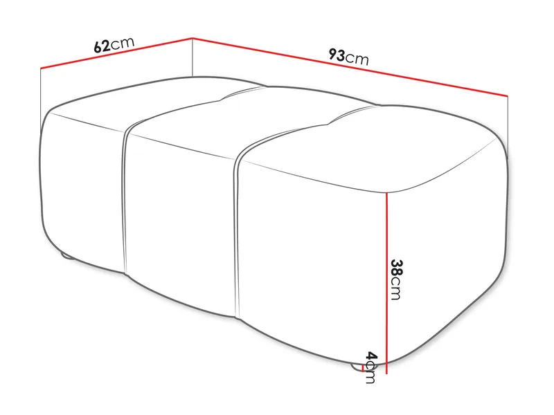 Flo Fodskammel 93 cm - Grå - Møbler - Stole & lænestole - Taburet & skammel - Puf