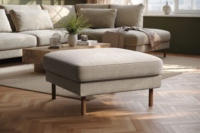 Florenz Fodskammel - Grå/Beige - Møbler - Stole & lænestole - Taburet & skammel - Puf