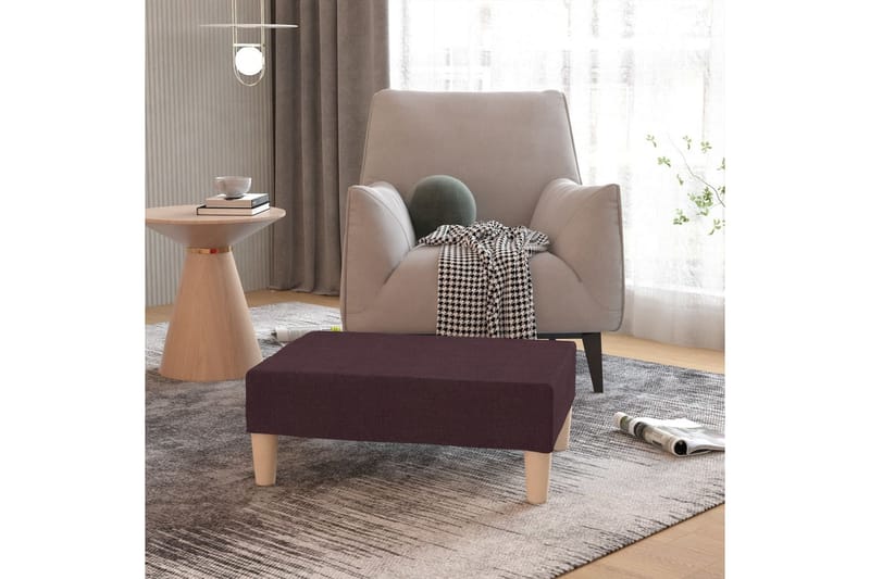 fodskammel 78x56x32 cm stof lilla - Violet - Puf