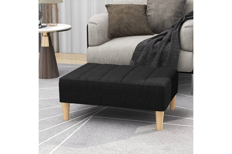 fodskammel 78x56x32 cm stof sort - Sort - Møbler - Stole & lænestole - Taburet & skammel - Puf