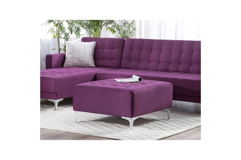 Fodskammel Aberdeen Violet/Sølv - Violet/Sølv - Møbler - Stole & lænestole - Taburet & skammel - Puf