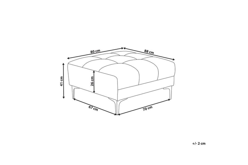Fodskammel Alnes Hvid/Sort - Hvid/Sort - Møbler - Stole & lænestole - Taburet & skammel - Puf