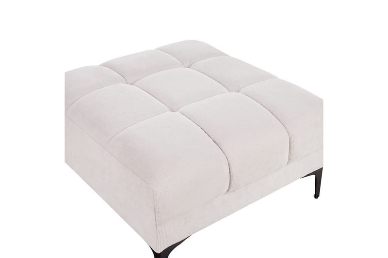 Fodskammel Alnes Hvid/Sort - Hvid/Sort - Møbler - Stole & lænestole - Taburet & skammel - Puf