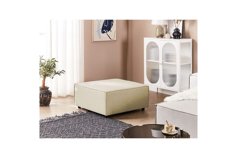 Fodskammel Aprica Beige/sort - Beige/sort - Møbler - Stole & lænestole - Taburet & skammel - Puf