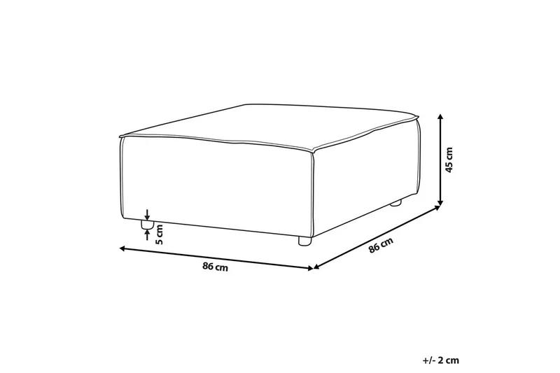 Fodskammel Ardal Beige/sort - Beige/sort - Møbler - Stole & lænestole - Taburet & skammel - Puf