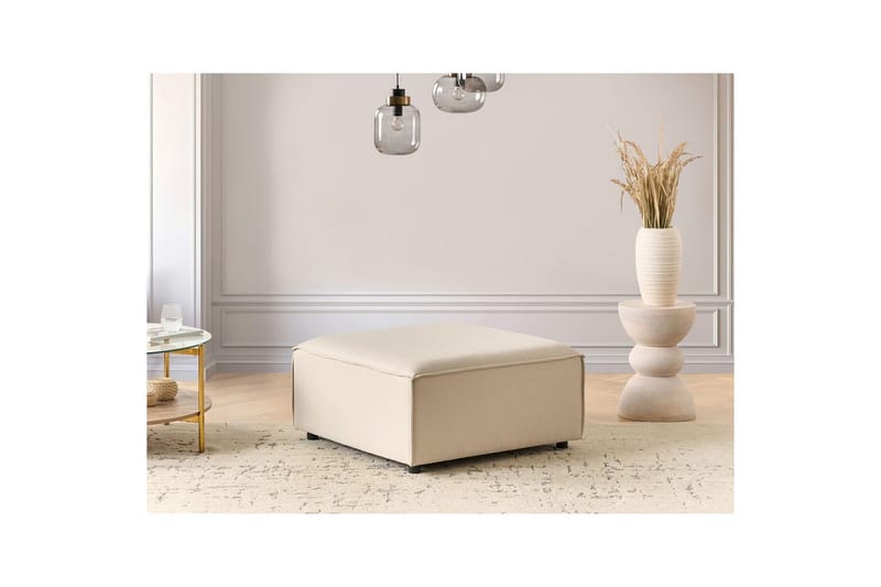 Fodskammel Ardal Beige/sort - Beige/sort - Møbler - Stole & lænestole - Taburet & skammel - Puf