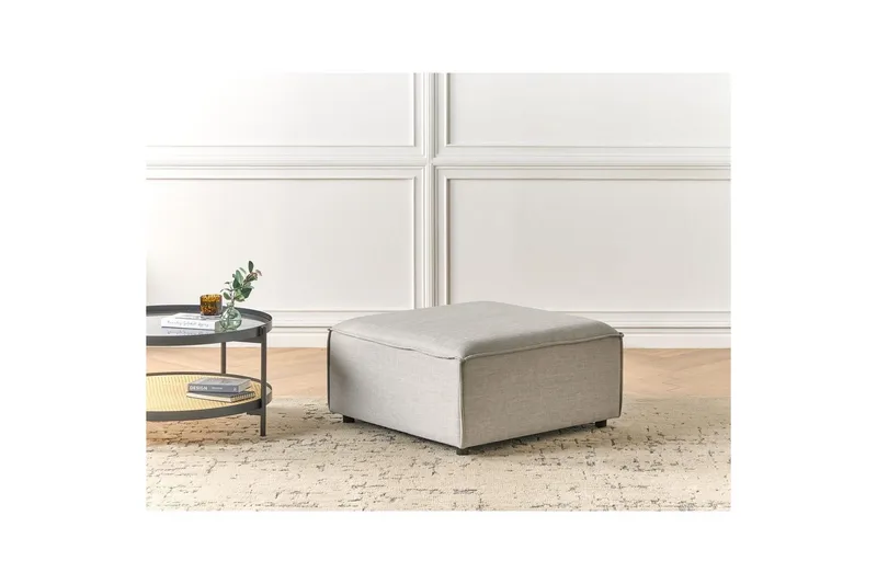 Fodskammel Ardal Grå/sort - Grå/sort - Møbler - Stole & lænestole - Taburet & skammel - Puf