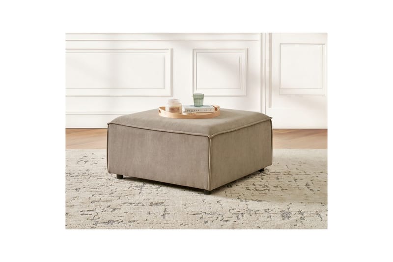 Fodskammel Ardal Taupe/sort - Taupe/sort - Møbler - Stole & lænestole - Taburet & skammel - Puf