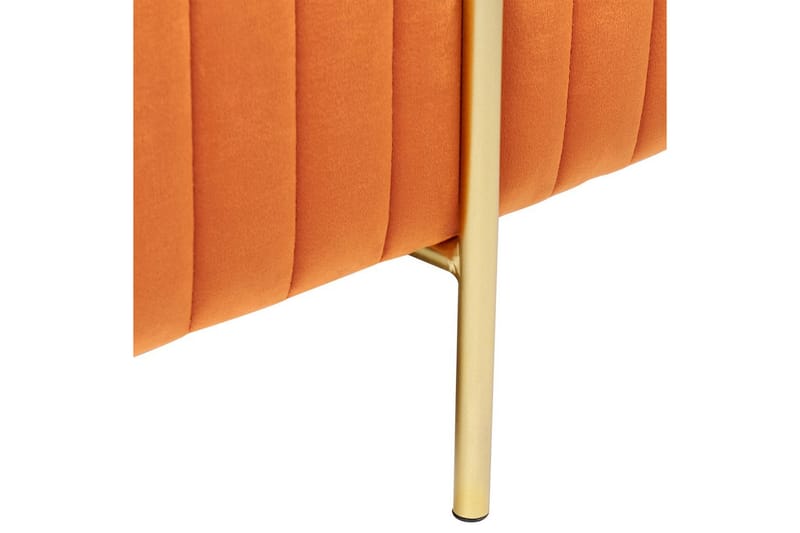 Fodskammel Dayton Orange/guld - Orange/guld - Møbler - Stole & lænestole - Taburet & skammel - Puf