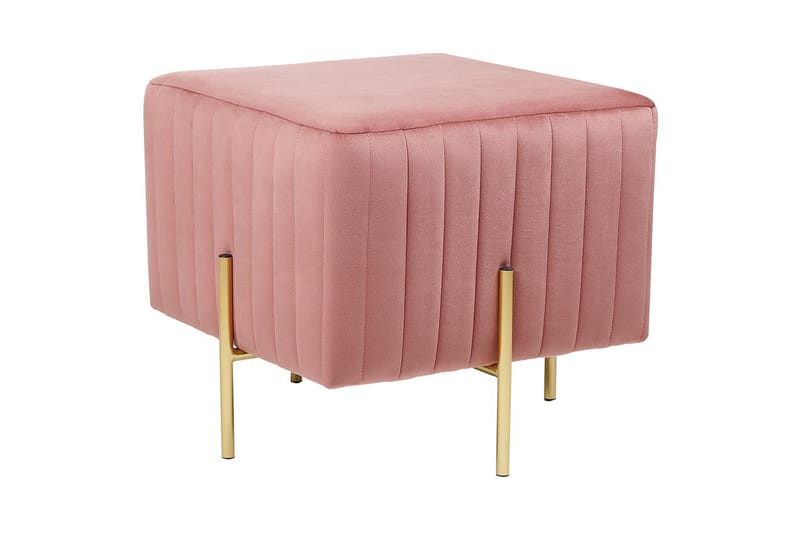 Fodskammel Dayton Rosa/guld - Rosa/guld - Møbler - Stole & lænestole - Taburet & skammel - Puf