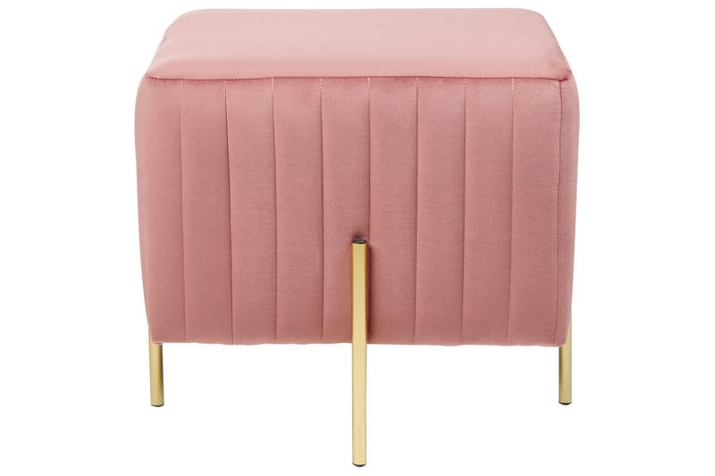 Fodskammel Dayton Rosa/guld - Rosa/guld - Møbler - Stole & lænestole - Taburet & skammel - Puf