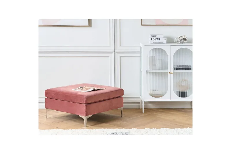 Fodskammel Evja Rosa - Rosa - Møbler - Stole & lænestole - Taburet & skammel - Puf