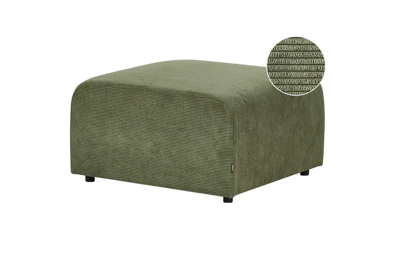 Fodskammel Falsterbo Grøn, Fløjl, Grøn, Fløjl