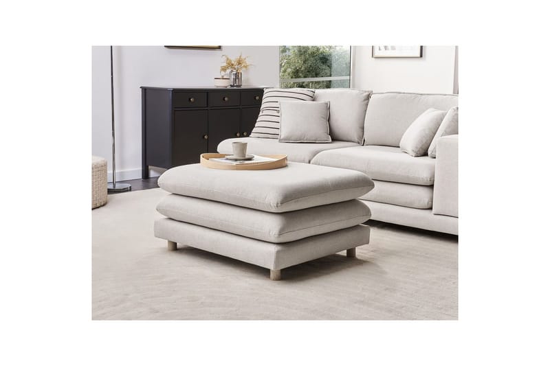 Fodskammel Heden Beige/lyst træ - Beige/lyst træ - Møbler - Stole & lænestole - Taburet & skammel - Puf