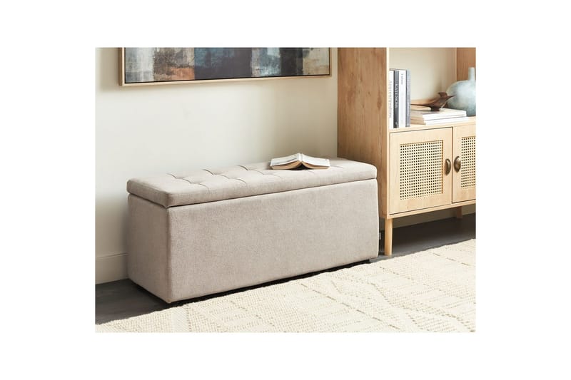 Fodskammel Orem Beige/sort - Beige/sort - Møbler - Stole & lænestole - Taburet & skammel - Puf