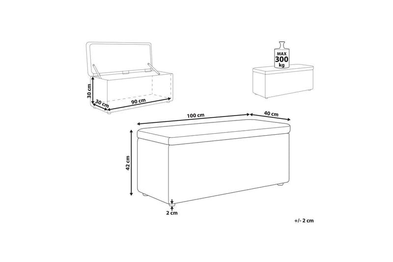 Fodskammel Orem Beige/sort - Beige/sort - Møbler - Stole & lænestole - Taburet & skammel - Puf