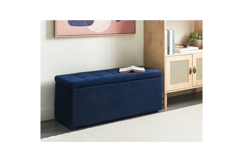 Fodskammel Orem Blå/Sort - Blå/Sort - Møbler - Stole & lænestole - Taburet & skammel - Puf