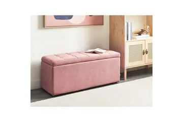 Fodskammel Orem Rosa/Sort - Rosa/Sort - Møbler - Stole & lænestole - Taburet & skammel - Puf