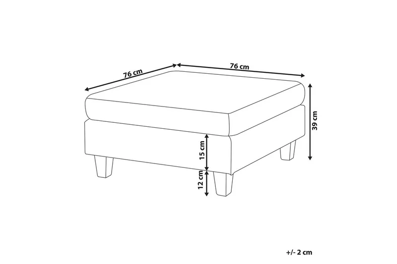 Fodskammel Unstad Brun/Sort - Brun/Sort - Møbler - Stole & lænestole - Taburet & skammel - Puf