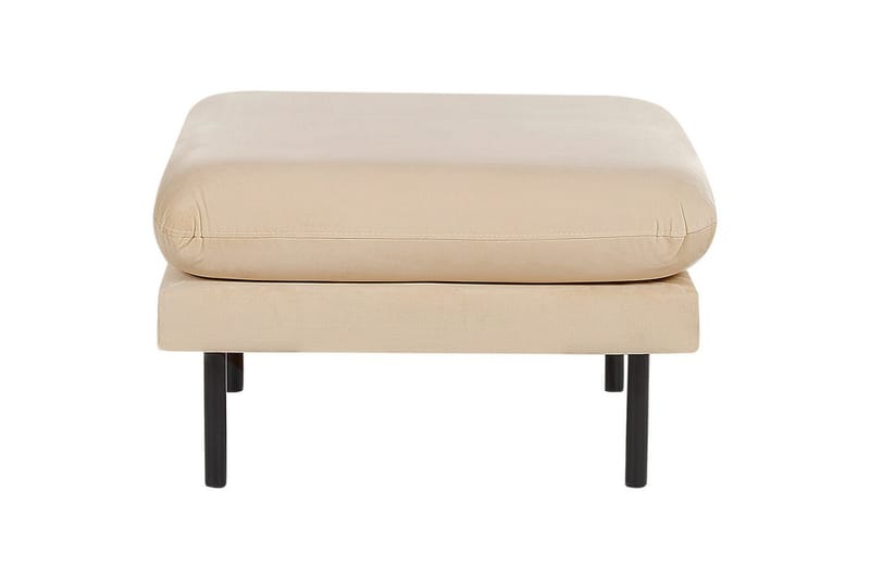 Fodskammel Vinterbro Beige/sort, Fløjl - Beige/sort, Fløjl - Møbler - Stole & lænestole - Taburet & skammel - Puf
