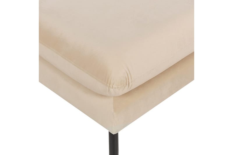 Fodskammel Vinterbro Beige/sort, Fløjl - Beige/sort, Fløjl - Møbler - Stole & lænestole - Taburet & skammel - Puf