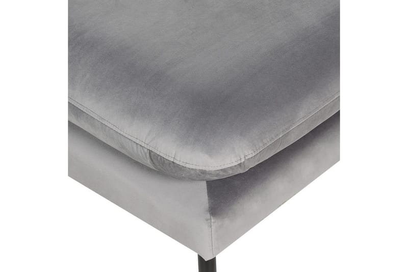 Fodskammel Vinterbro Grå/sort, Fløjl - Grå/sort, Fløjl - Møbler - Stole & lænestole - Taburet & skammel - Puf