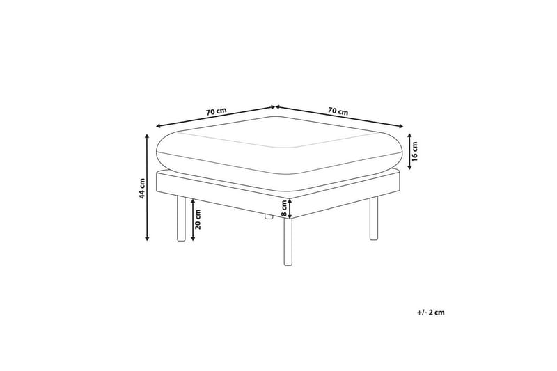 Fodskammel Vinterbro Grå/sort, Fløjl - Grå/sort, Fløjl - Møbler - Stole & lænestole - Taburet & skammel - Puf