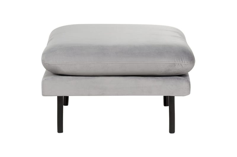 Fodskammel Vinterbro Grå/sort, Fløjl - Grå/sort, Fløjl - Møbler - Stole & lænestole - Taburet & skammel - Puf