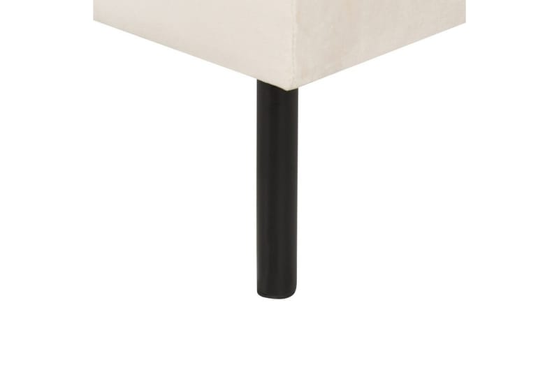 Fodskammel Vinterbro Lys beige/sort, Fløjl - Lys beige/sort, Fløjl - Møbler - Stole & lænestole - Taburet & skammel - Puf