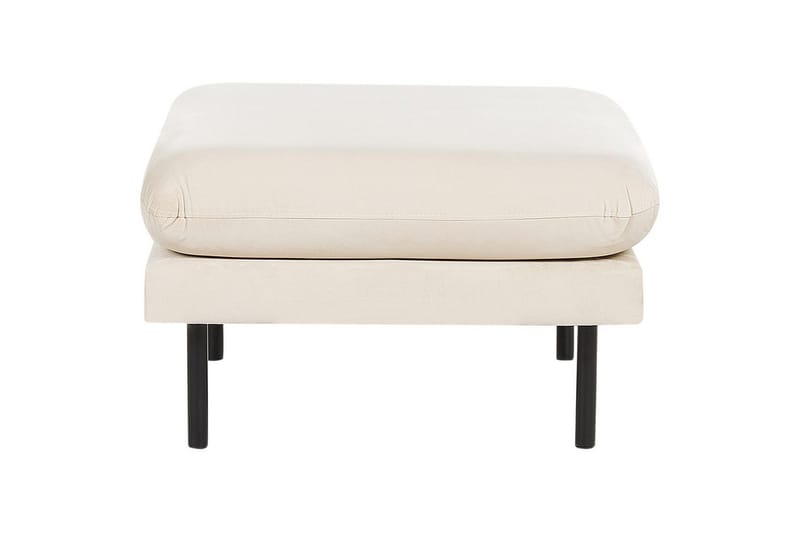 Fodskammel Vinterbro Lys beige/sort, Fløjl - Lys beige/sort, Fløjl - Møbler - Stole & lænestole - Taburet & skammel - Puf