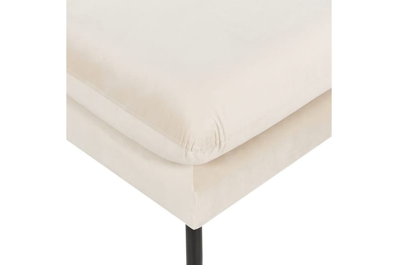 Fodskammel Vinterbro Lys beige/sort, Fløjl - Lys beige/sort, Fløjl - Møbler - Stole & lænestole - Taburet & skammel - Puf