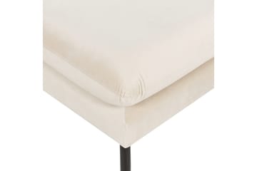 Fodskammel Vinterbro Lys beige/sort, Fløjl - Lys beige/sort, Fløjl - Møbler - Stole & lænestole - Taburet & skammel - Puf