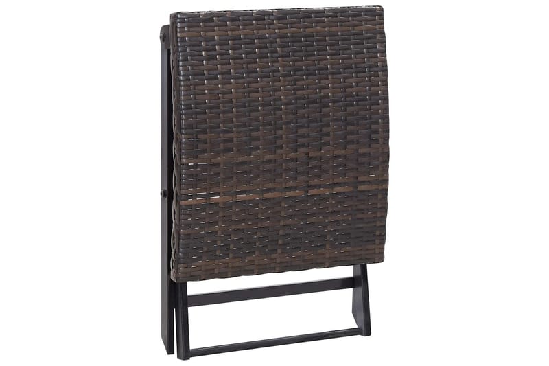 Foldbar Taburet Polyrattan Brun - Brun - Taburet & skammel