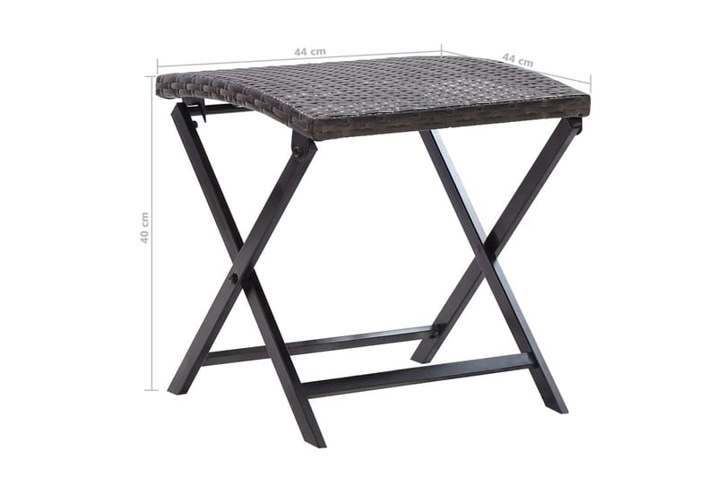 Foldbar Taburet Polyrattan Brun - Brun - Møbler - Stole & lænestole - Taburet & skammel