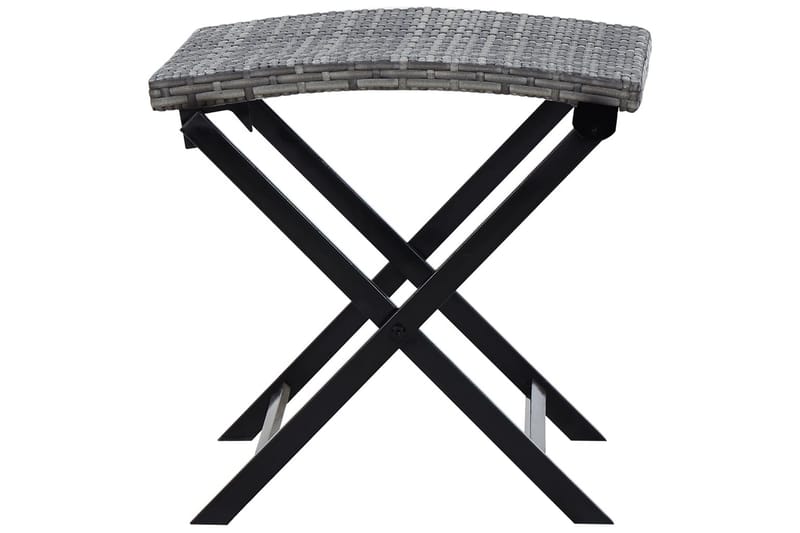 Foldbar Taburet Polyrattan Grå - Grå - Møbler - Stole & lænestole - Taburet & skammel