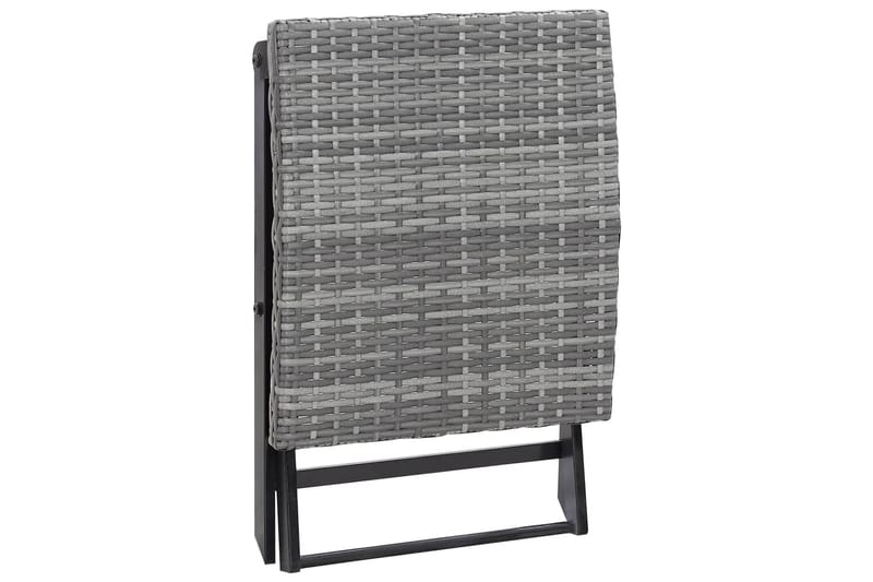 Foldbar Taburet Polyrattan Grå - Grå - Møbler - Stole & lænestole - Taburet & skammel