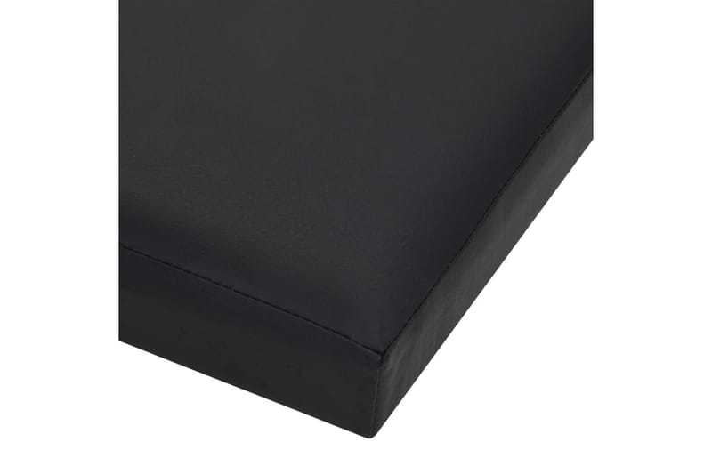 Foldbare Opbevaringsskamler 2Stk. Kunstlæder 38X38X38Cm Sort - Sort - Møbler - Stole & lænestole - Taburet & skammel