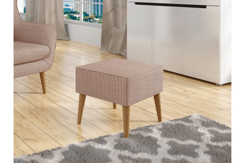 Gabi Fodskammel 45 cm - Rosa - Møbler - Stole & lænestole - Taburet & skammel - Puf