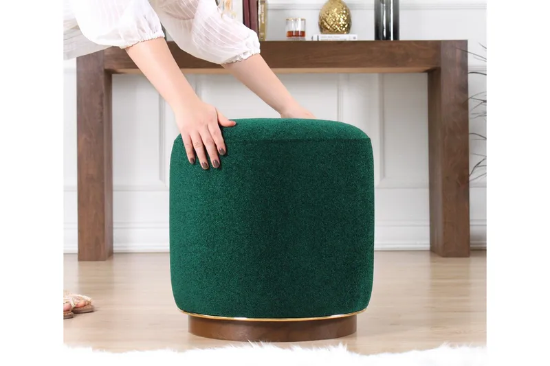 Galena Siddepuf 42 cm - Mørkegrøn - Møbler - Stole & lænestole - Taburet & skammel - Ottoman