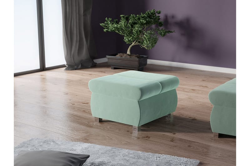 Gamal Fodskammel 60 cm - Grøn - Møbler - Stole & lænestole - Taburet & skammel - Puf