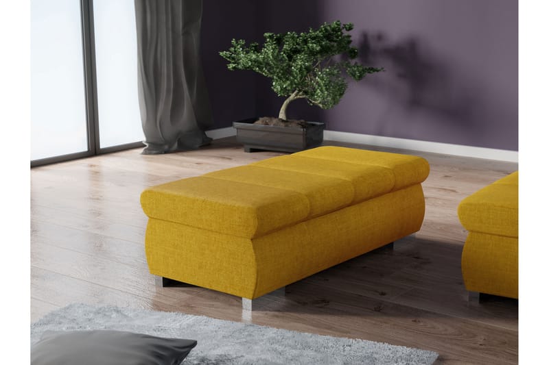 Gamal Fotpall 60 cm - Gul - Møbler - Stole & lænestole - Taburet & skammel - Puf