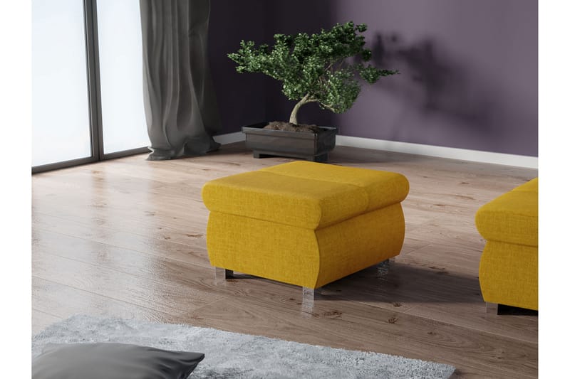 Gamal Fotpall 60 cm - Gul - Møbler - Stole & lænestole - Taburet & skammel - Puf