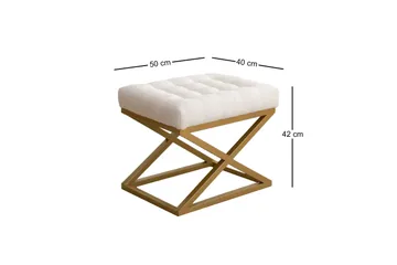 Garyn Puf 40 cm - Creme - Møbler - Stole & lænestole - Taburet & skammel - Ottoman