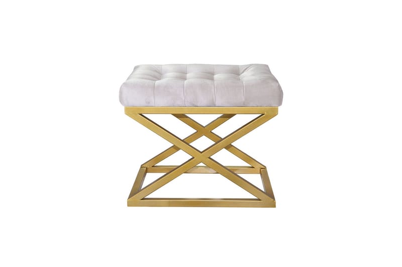 Gillie Puf 40 cm - Guld/Hvid - Møbler - Stole & lænestole - Taburet & skammel - Ottoman
