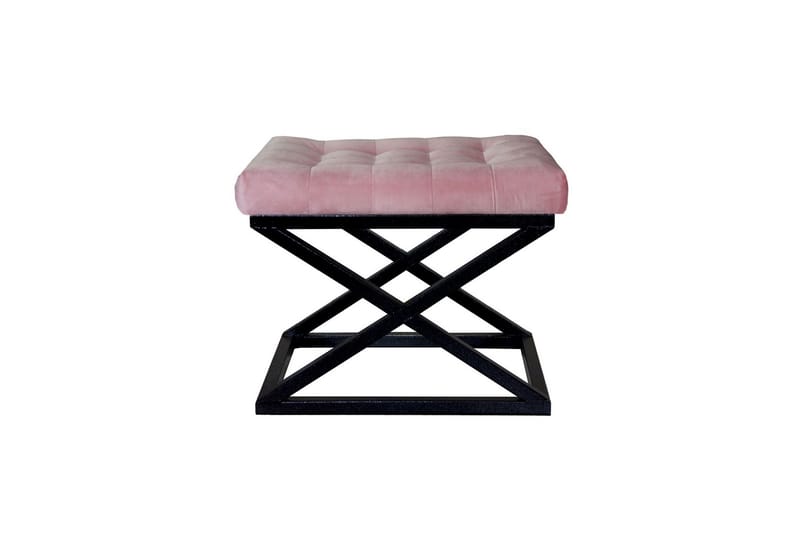 Gillie Puf 40 cm, Sort/Rosa