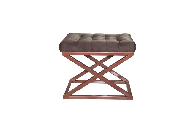 Gillie Puf 40 cm, Kobber/Brun