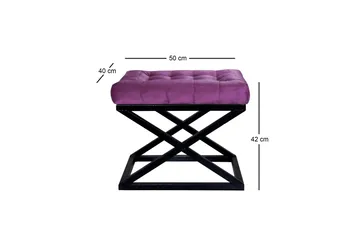 Gillie Puf 40 cm - Sort/Lilla - Møbler - Stole & lænestole - Taburet & skammel - Ottoman