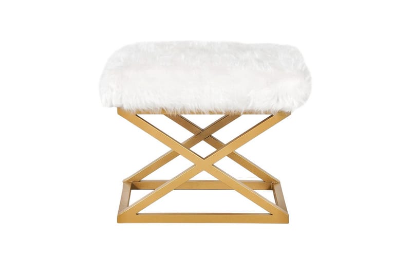 Gillie Puf 40 cm, Guld/Hvid