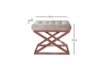 Gillie Puf 40 cm - Kobber/Creme - Møbler - Stole & lænestole - Taburet & skammel - Ottoman